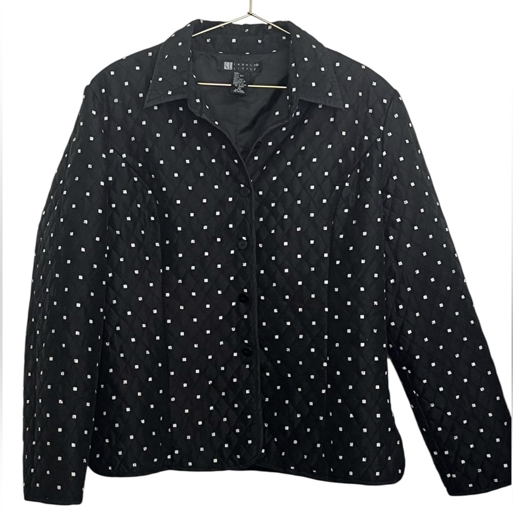 Carole Little Black Silk Jacket Women’s XL